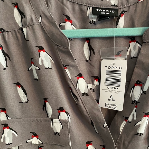 ❌SOLD❌ HARPER PENGUIN GEORGETTE PULLOVER BLOUSE - Picture 6 of 7